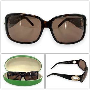 Kate Spade 'AGATHA’ Sunglasses Tortoise Brown Polarized w/ Case